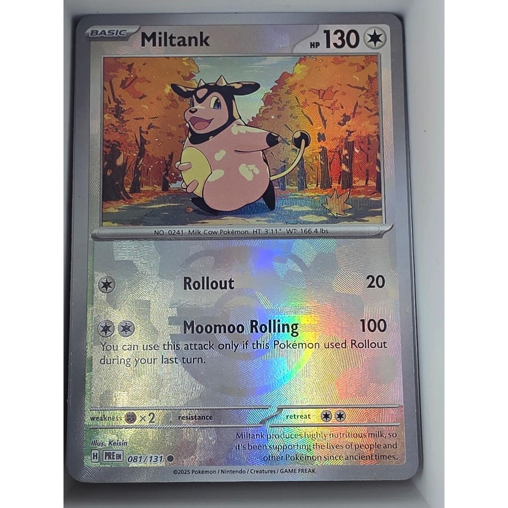 Miltank 081/131 Common Prismatic Evolutions Pokemon Reverse Holo Near Mint